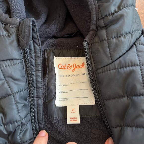 Cat and Jack Puffer Jacket Boys Girls  2T Winter Warm Fleece Lined - Picture 5 of 7